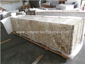 Fantasy Golden Flower Granite Prefab Kitchen Tops