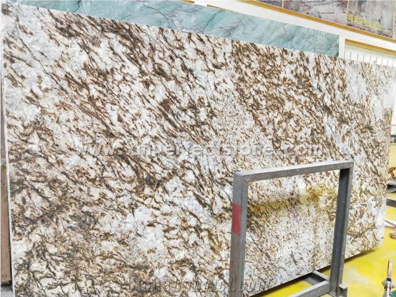 Fantasy Golden Flower Granite Prefab Kitchen Tops