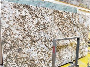 Fantasy Golden Flower Granite Prefab Kitchen Tops