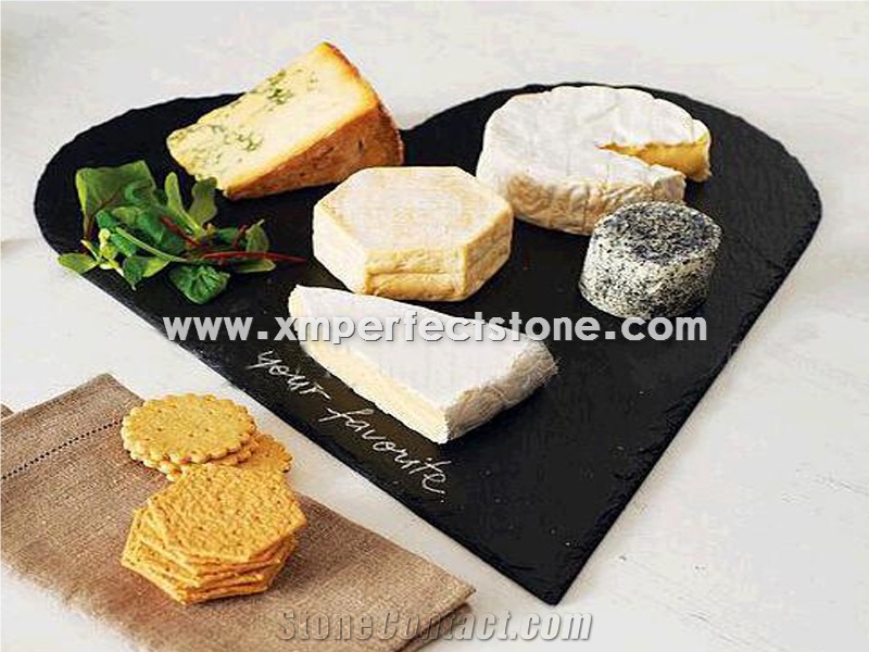 Natural Edge Slate Tray with Handles