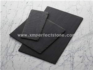 Natural Edge Slate Tray with Handles