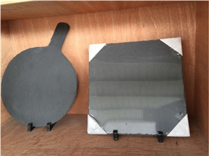 Wholesale Rectangle Black Slate Plate Stone Plate Kitchen Accessories