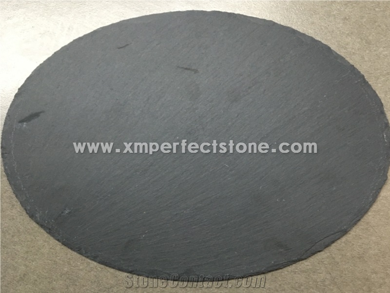Wholesale Rectangle Black Slate Plate Stone Plate Kitchen Accessories