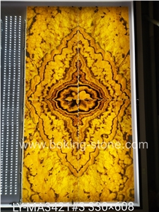 Agate Yellow Onyx Backlit Slabs Feature Wall