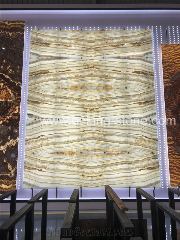 Backlit Colorful Onyx,Natural Gemstone Slab