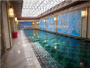 Blue Onyx Backlit Walling Tiles Bookmtach Shade