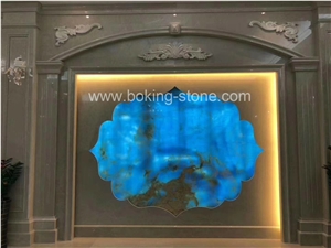 Blue Onyx Backlit Walling Tiles Bookmtach Shade