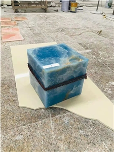 Blue Onyx Handicraft Work Carved Onyx