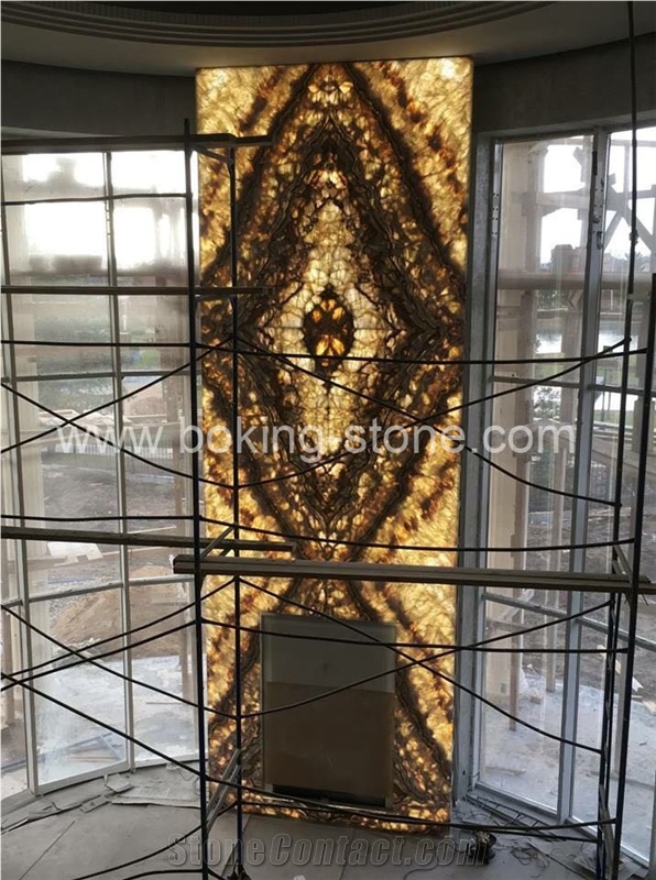 China Rainbow Onyx Backlit Home Decor Panels