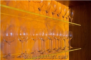 Golden Onyx Agate Backlit Tiles Translucent Stone