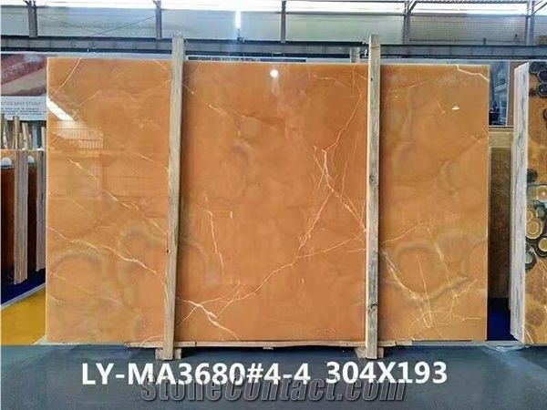 Golden Onyx Agate Backlit Tiles Translucent Stone