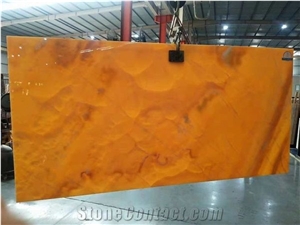 Golden Onyx Agate Backlit Tiles Translucent Stone