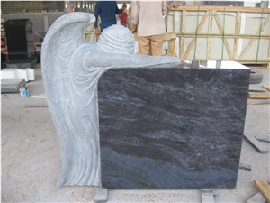 Bahama Blue Monument with Angel Sculpted
