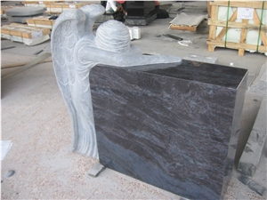 Bahama Blue Monument with Angel Sculpted
