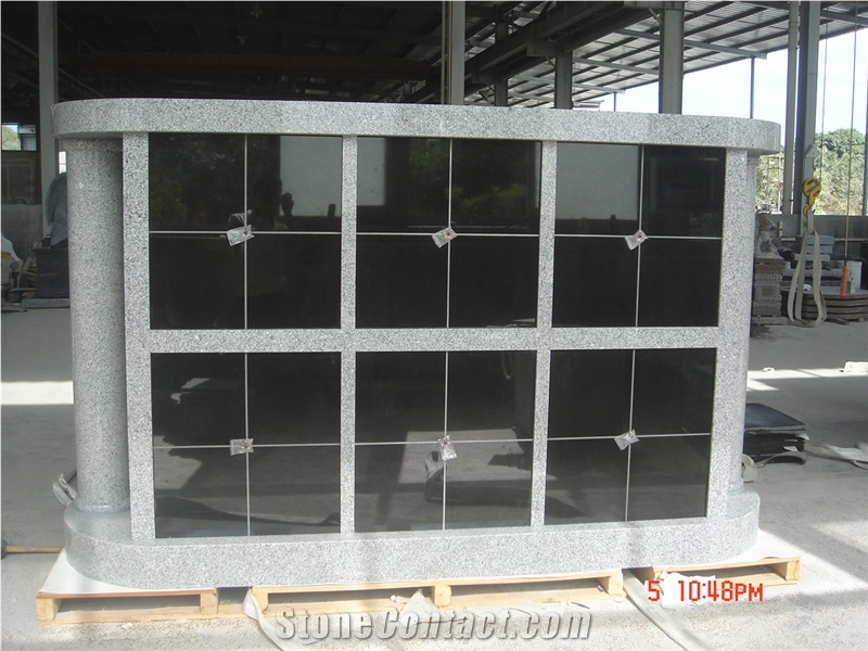 China Grey G603 48 Niche Columbarium with Columns