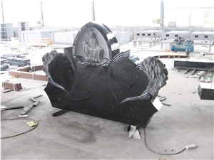 Galaxy Black Stone Granite Monument with Pieta
