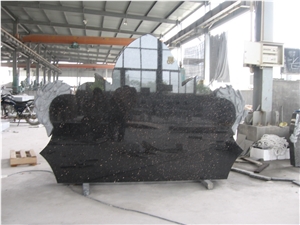Galaxy Black Stone Granite Monument with Pieta