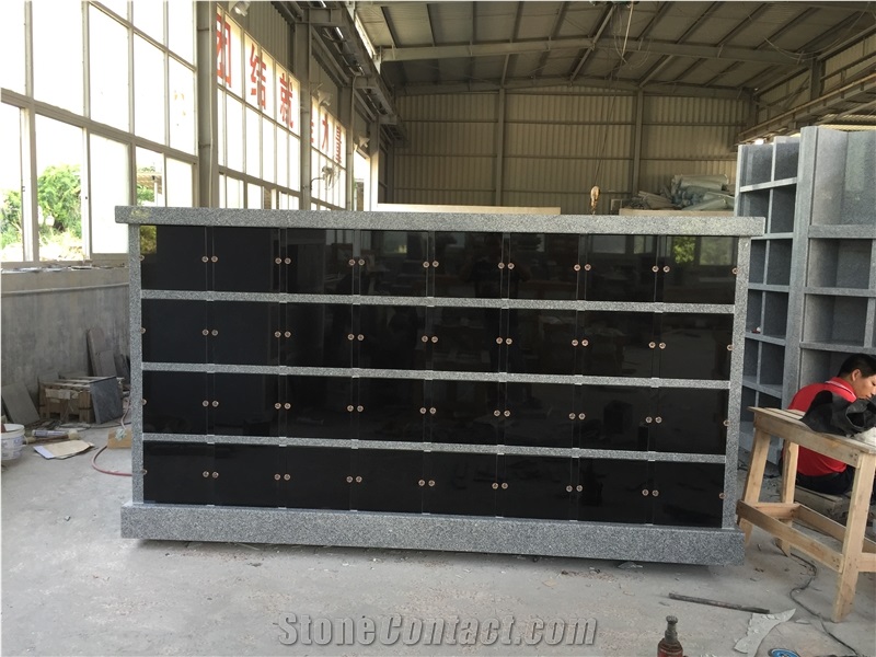 Imperial Grey with Black Doors 64 Niche Columbarium