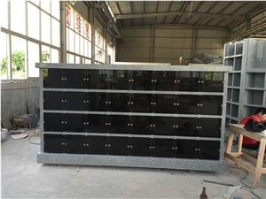 Imperial Grey with Black Doors 64 Niche Columbarium