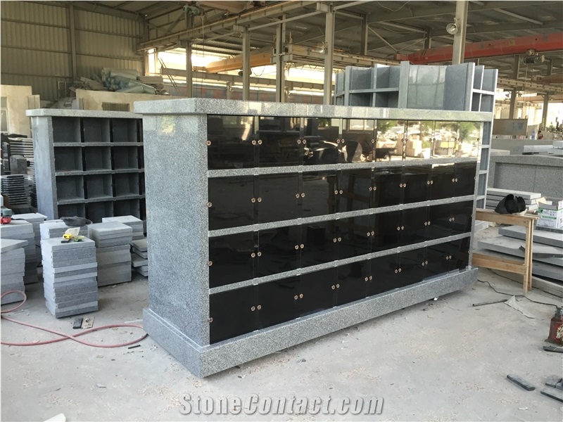 Imperial Grey with Black Doors 64 Niche Columbarium