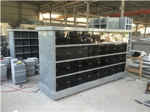 Imperial Grey with Black Doors 64 Niche Columbarium