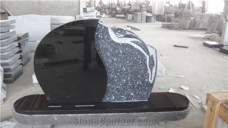 Shanxi Black Blue Pearl Custom Monument