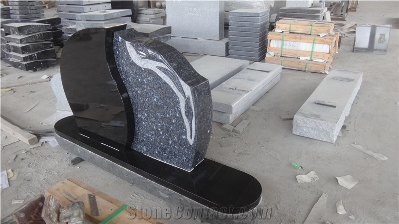 Shanxi Black Blue Pearl Custom Monument