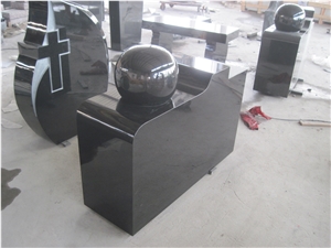 Shanxi Black Custom Monuments with Ball on Top Shanxi Black Custom Monuments with Ball on Top