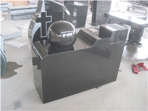 Shanxi Black Custom Monuments with Ball on Top
