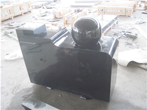Shanxi Black Custom Monuments with Ball on Top