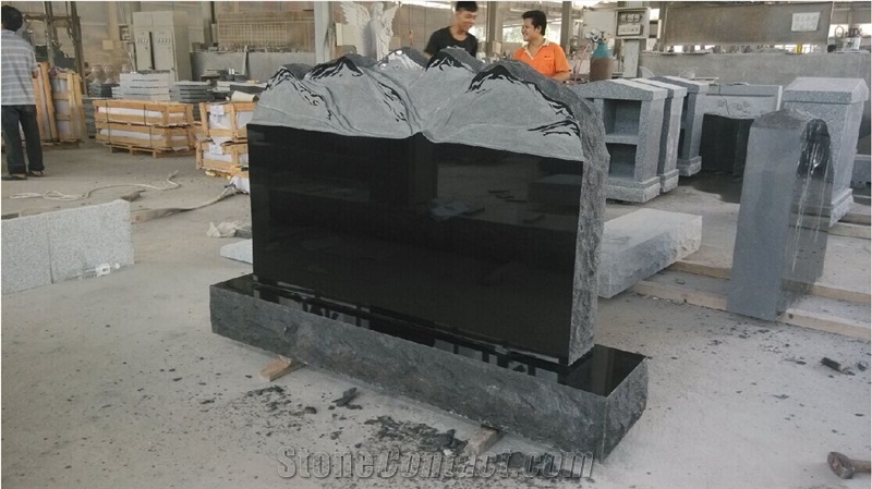 Shanxi Black Granite Monument Moutain Shape