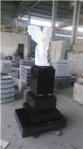 Shanxi Black Monument with Mable Angel Statue