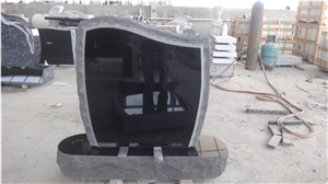 Shanxi Black Monument with Rock Pitch on the Front