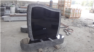 Shanxi Black Monument with Rock Pitch on the Front