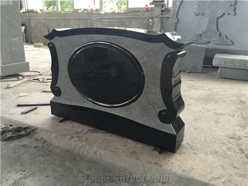 Shanxi Black Monument with the Recessed on Front