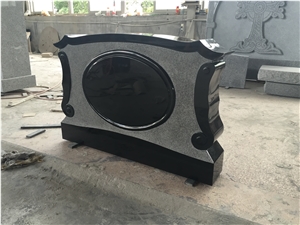 Shanxi Black Monument with the Recessed on Front