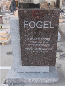 Tan Brown Custom Granite Stone Monument