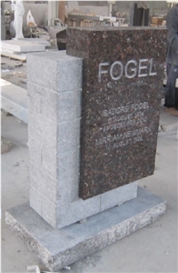 Tan Brown Custom Granite Stone Monument