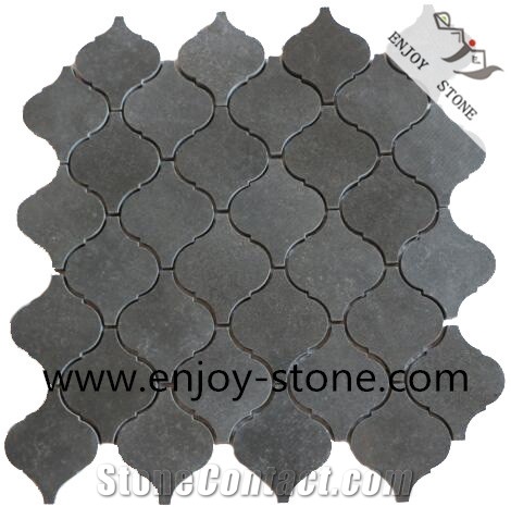 Arabesque / Lantern Honed Basalt Mosaic Tile