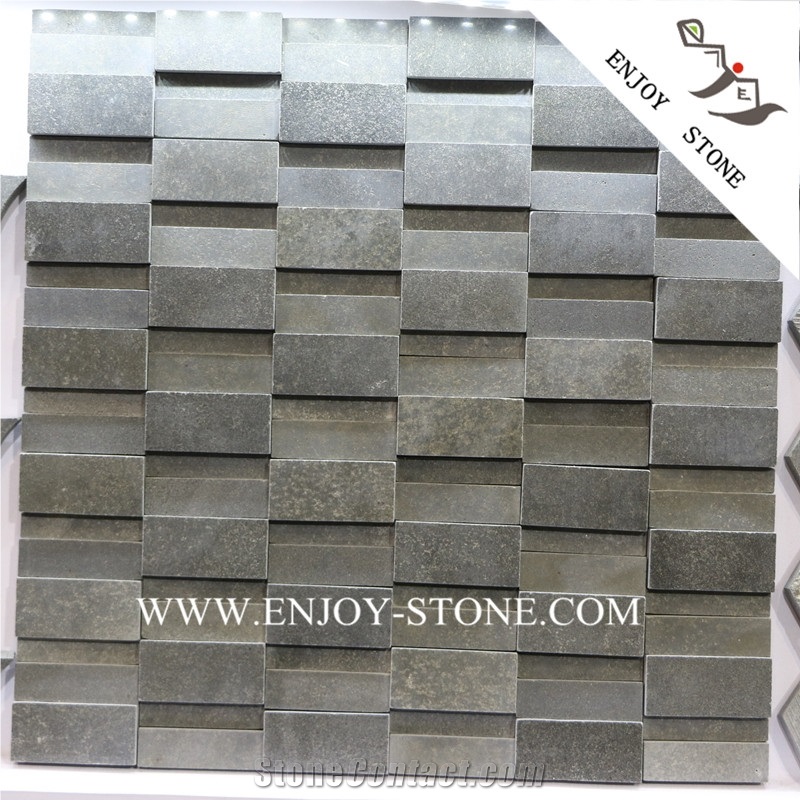 Grey Basalt Ledge Stone Wall Decor Panels