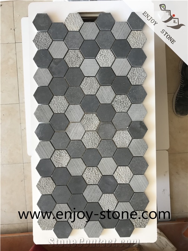 Hexagon Mosaic/Grey Basalt/Hainan Basalt