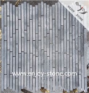 Linear Strips Basalt Mosaic