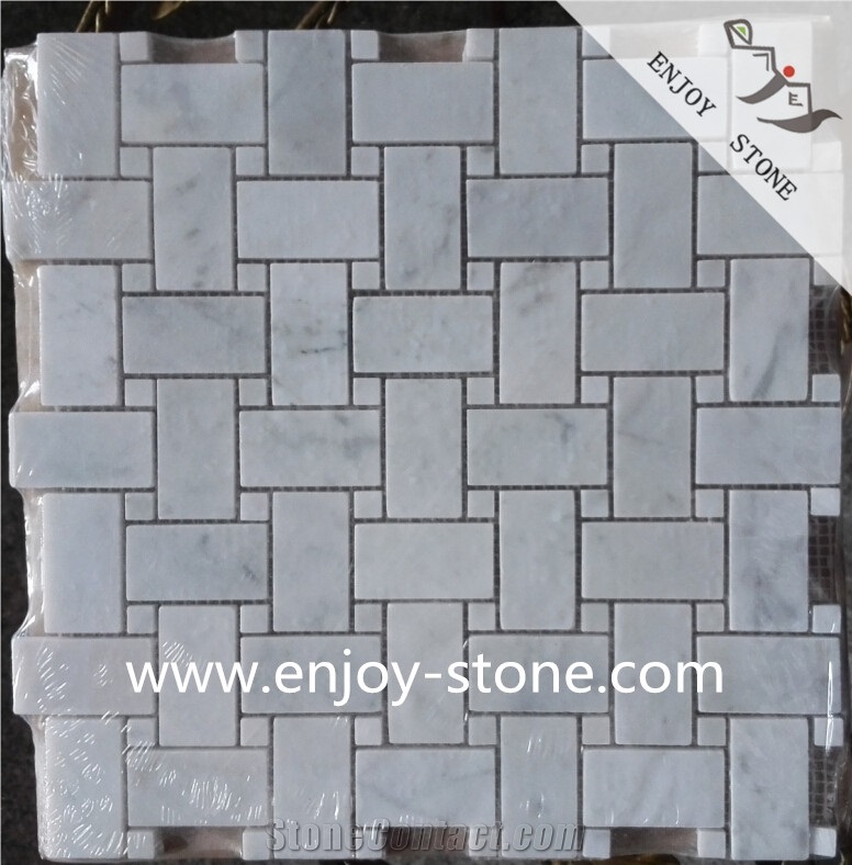White Marble Hexagon Mosaic Tiles