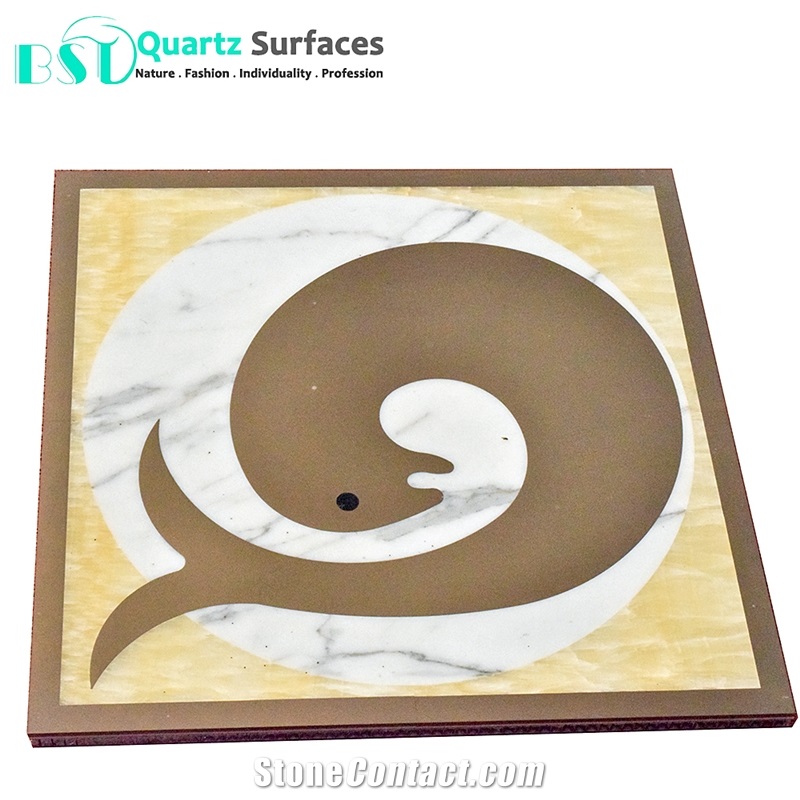 36 X36 Polished Marble Stone Medallions for Flooring Tiles