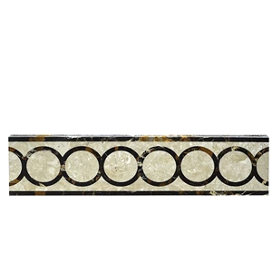 Flower Pattern Marble Inlay Border for Flooring