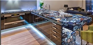 Blue Agate Custom Laminate Countertop