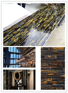 Blue Tiger Eye Semiprecious Stone Slabs