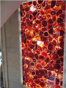 Red Agate Slab,Red Natural Agate Semiprecious Stone