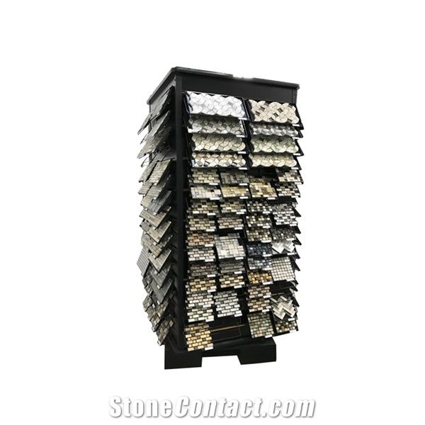 Bespoke Four Sides Mosaic Tile Display Stand Rack