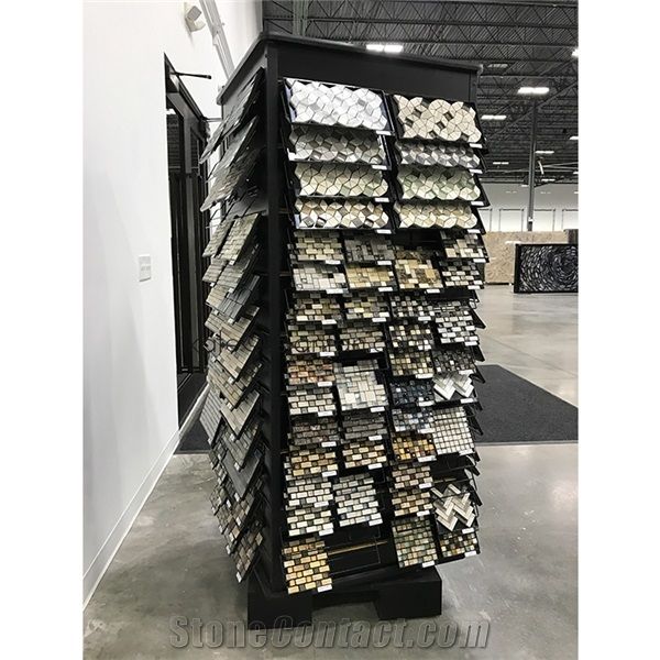 Bespoke Four Sides Mosaic Tile Display Stand Rack